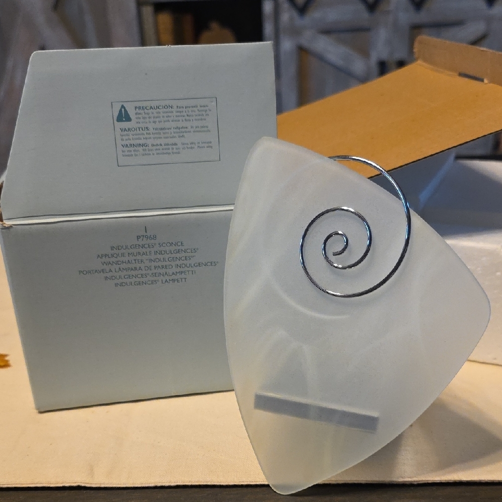 Elegant White Home Accent with Silver Detail